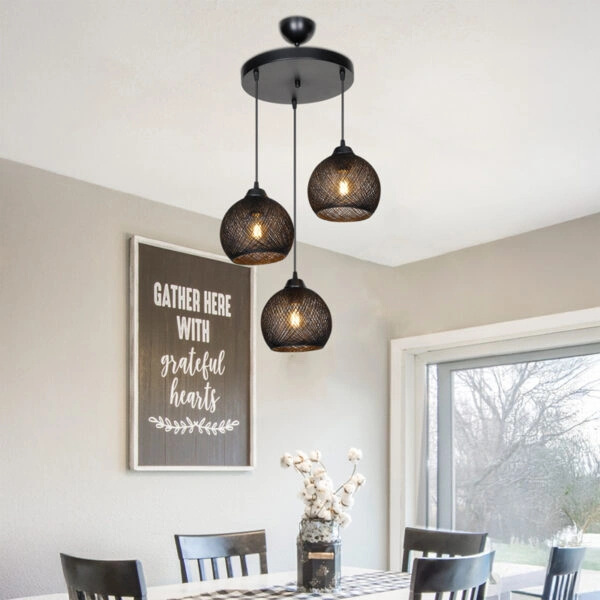 Φωτιστικό οροφής τρίφωτο PWL-0973 I  Ε27 μαύρο Φ35x18εκ