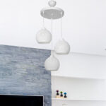 Φωτιστικό οροφής τρίφωτο PWL-0973 I  Ε27 σε λευκή απόχρωση Φ35x18εκ