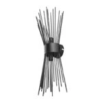 Φωτιστικό τοίχου-απλίκα δίφωτο Candil  Ε14 σε μαύρη απόχρωση 17x20x45εκ