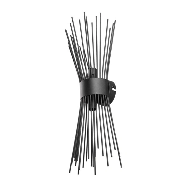 Φωτιστικό τοίχου-απλίκα δίφωτο Candil  Ε14 σε μαύρη απόχρωση 17x20x45εκ