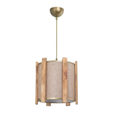 Φωτιστικό οροφής μονόφωτο Lidya  Ε27 σε μπεζ-άμμου απόχρωση Φ31.5x28εκ