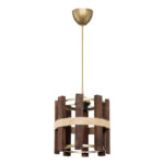 Φωτιστικό οροφής μονόφωτο Lidya  Ε27 σε καφέ απόχρωση Φ31.5x28εκ