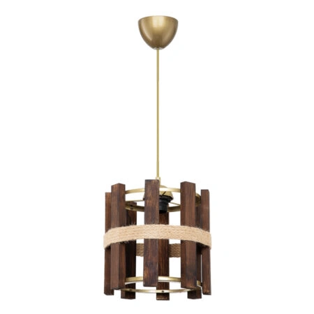 Φωτιστικό οροφής μονόφωτο Lidya  Ε27 σε καφέ απόχρωση Φ31.5x28εκ