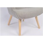 Πολυθρόνα  MARION Γκρι Ύφασμα Μπουκλέ/Ξύλο 73x69x96cm