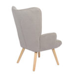 Πολυθρόνα  MARION Γκρι Ύφασμα Μπουκλέ/Ξύλο 73x69x96cm