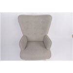 Πολυθρόνα  MARION Γκρι Ύφασμα Μπουκλέ/Ξύλο 73x69x96cm