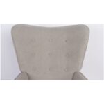 Πολυθρόνα  MARION Γκρι Ύφασμα Μπουκλέ/Ξύλο 73x69x96cm