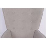 Πολυθρόνα  MARION Γκρι Ύφασμα Μπουκλέ/Ξύλο 73x69x96cm