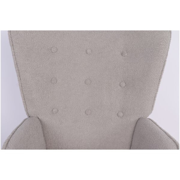 Πολυθρόνα  MARION Γκρι Ύφασμα Μπουκλέ/Ξύλο 73x69x96cm