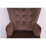 Πολυθρόνα  MARION Καφέ Βελούδο/Ξύλο 73x69x96cm