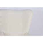 Πολυθρόνα MARION Λευκό Ύφασμα Μπουκλέ/Ξύλο 73x69x96cm