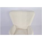 Πολυθρόνα MARION Λευκό Ύφασμα Μπουκλέ/Ξύλο 73x69x96cm