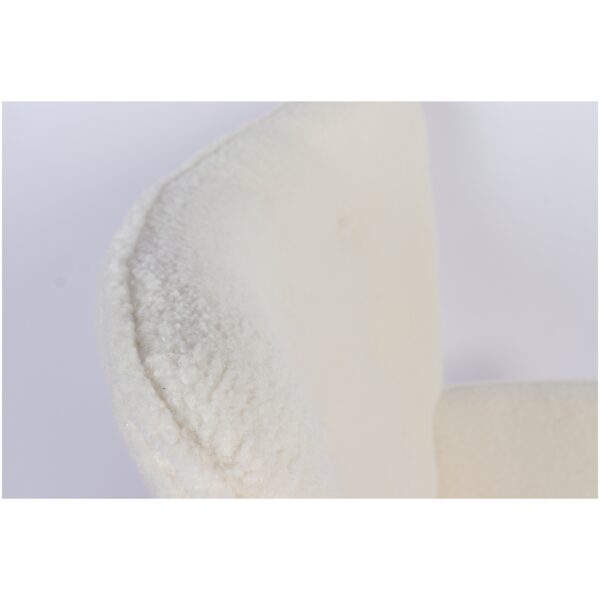 Πολυθρόνα MARION Λευκό Ύφασμα Μπουκλέ/Ξύλο 73x69x96cm