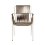 Πολυθρόνα Κήπου ArteLibre DAYA Μπεζ/Λευκό Αλουμίνιο/Ύφασμα 57x67x84cm