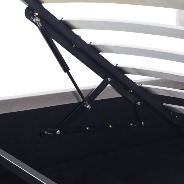 Κρεβάτι Διπλό  ACAENA Γκρι Βελούδο (Στρώμα 160x200cm)