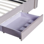 Κρεβάτι Διπλό  ANNONA Ivory Βελούδο (Στρώμα 160x200cm)