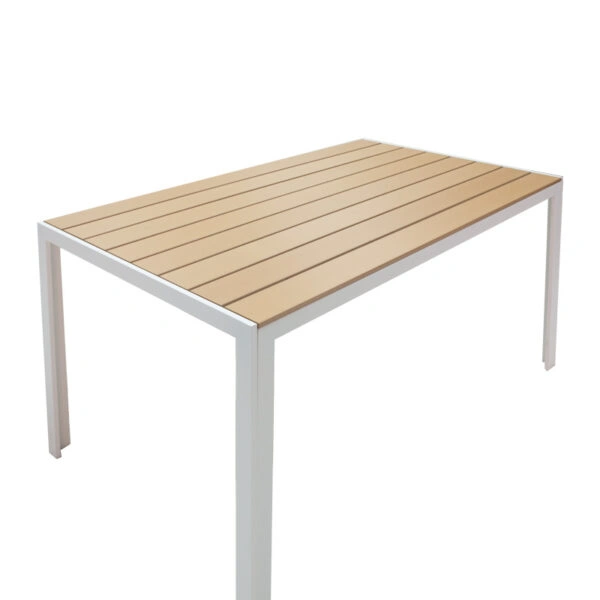 Τραπεζαρία Zacreta-Nares σετ 5τεμ  λευκό-φυσικό 140x80x72.5εκ