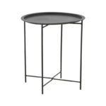 Σαλόνι Dapper-Caius  σετ 3τεμ μαύρο μέταλλο-μαύρο pe Φ46x52εκ