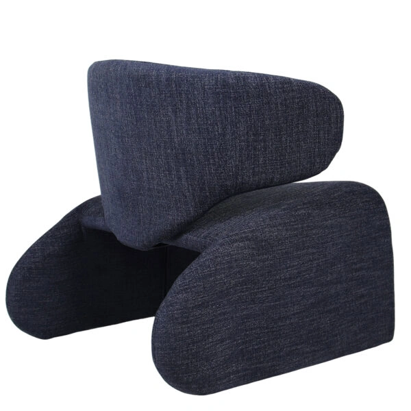 Πολυθρόνα HIMALIA Μπλε Ύφασμα/Μέταλλο/Ξύλο 73x78x75cm