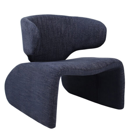 Πολυθρόνα HIMALIA Μπλε Ύφασμα/Μέταλλο/Ξύλο 73x78x75cm