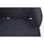 Πολυθρόνα HIMALIA Μπλε Ύφασμα/Μέταλλο/Ξύλο 73x78x75cm