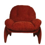 Πολυθρόνα ANANKE Πορτοκαλί Ύφασμα/Μέταλλο/Ξύλο 85x78x84cm