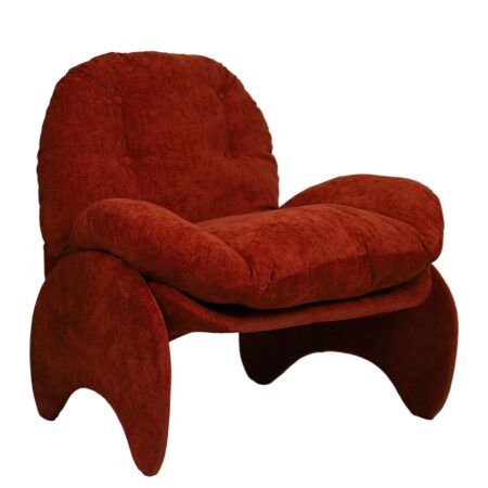 Πολυθρόνα ANANKE Πορτοκαλί Ύφασμα/Μέταλλο/Ξύλο 85x78x84cm