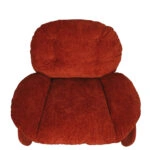 Πολυθρόνα ANANKE Πορτοκαλί Ύφασμα/Μέταλλο/Ξύλο 85x78x84cm