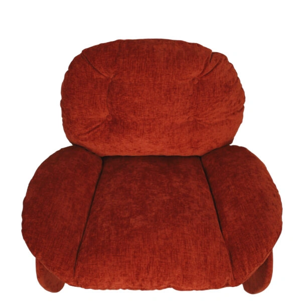 Πολυθρόνα ANANKE Πορτοκαλί Ύφασμα/Μέταλλο/Ξύλο 85x78x84cm