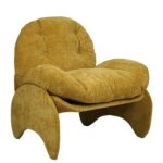 Πολυθρόνα ANANKE Κίτρινο Ύφασμα/Μέταλλο/Ξύλο 85x78x84cm