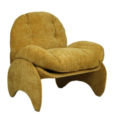 Πολυθρόνα ANANKE Κίτρινο Ύφασμα/Μέταλλο/Ξύλο 85x78x84cm