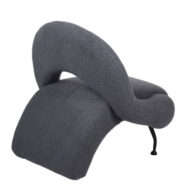 Πολυθρόνα PASIPHAE Γκρι Ύφασμα/Μέταλλο/Ξύλο 80x86x80cm