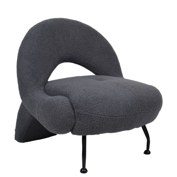 Πολυθρόνα PASIPHAE Γκρι Ύφασμα/Μέταλλο/Ξύλο 80x86x80cm