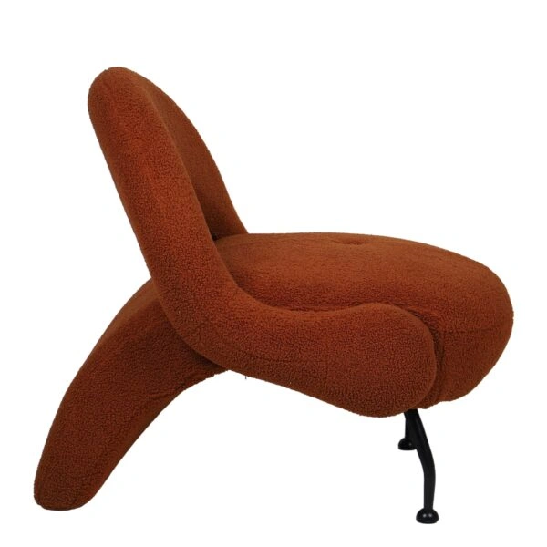 Πολυθρόνα PASIPHAE Πορτοκαλί Ύφασμα/Μέταλλο/Ξύλο 80x86x80cm