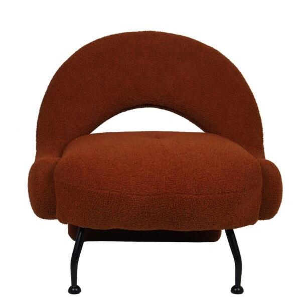 Πολυθρόνα PASIPHAE Πορτοκαλί Ύφασμα/Μέταλλο/Ξύλο 80x86x80cm