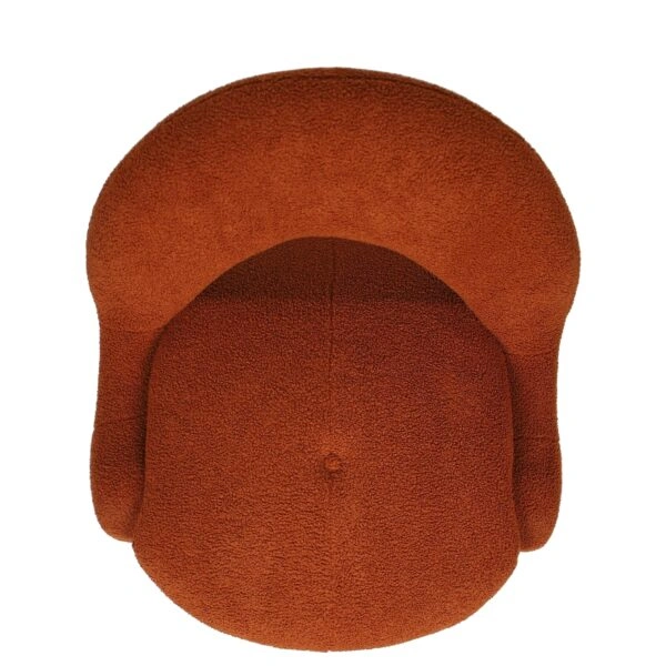 Πολυθρόνα PASIPHAE Πορτοκαλί Ύφασμα/Μέταλλο/Ξύλο 80x86x80cm