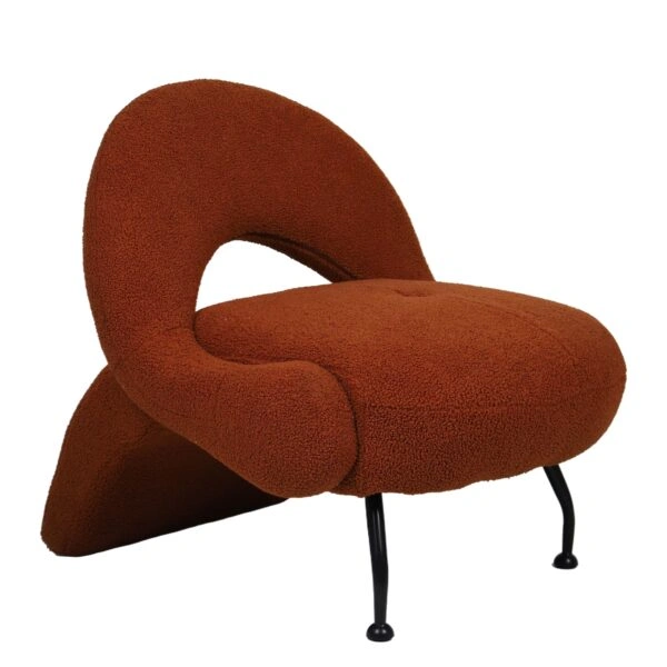 Πολυθρόνα PASIPHAE Πορτοκαλί Ύφασμα/Μέταλλο/Ξύλο 80x86x80cm