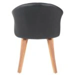 Καρέκλα Τραπεζαρίας ArteLibre CASSIAN Μαύρο/Καφέ Ξύλο/PU 55x58x78cm