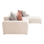Γωνιακός καναπές αναστρέψιμος Manimy  ύφασμα σε κρεμ απόχρωση 285x186x95εκ