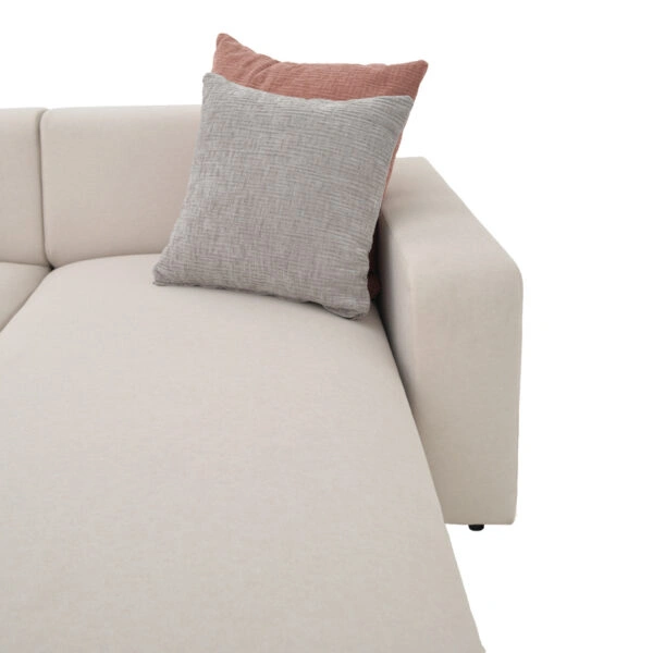 Γωνιακός καναπές αναστρέψιμος Manimy  ύφασμα σε κρεμ απόχρωση 285x186x95εκ