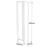 Στήλη Xara  oak 35.5x35.5x180εκ