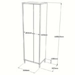 Ντουλάπα-στήλη μπάνιου Dorphy μελαμίνης λευκό 50x36x165εκ