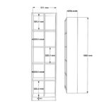 Βιβλιοθήκη Oteca 10θέσεων  oak 51.1x25.4x180εκ