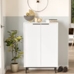 Παπουτσοθήκη Kinga 5ραφιών σε λευκή απόχρωση 72x35.5x105.6εκ