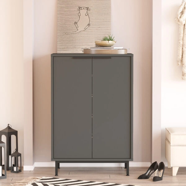 Παπουτσοθήκη Kinga 5ραφιών  σε ανθρακί απόχρωση 72x35.5x105.6εκ