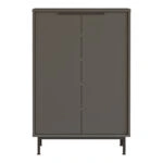 Παπουτσοθήκη Kinga 5ραφιών  σε ανθρακί απόχρωση 72x35.5x105.6εκ