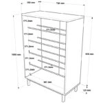 Παπουτσοθήκη Kinga 5ραφιών  σε ανθρακί απόχρωση 72x35.5x105.6εκ