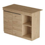 Τραπέζι-πάγκος κουζίνας Kogile  σε φυσική απόχρωση 120x60x88.2εκ