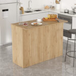 Τραπέζι-πάγκος κουζίνας Kogile  σε φυσική απόχρωση 120x60x88.2εκ