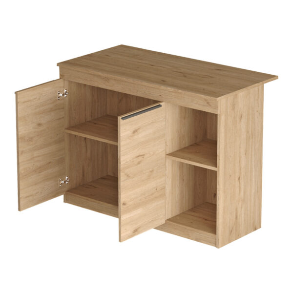 Τραπέζι-πάγκος κουζίνας Kogile  σε φυσική απόχρωση 120x60x88.2εκ